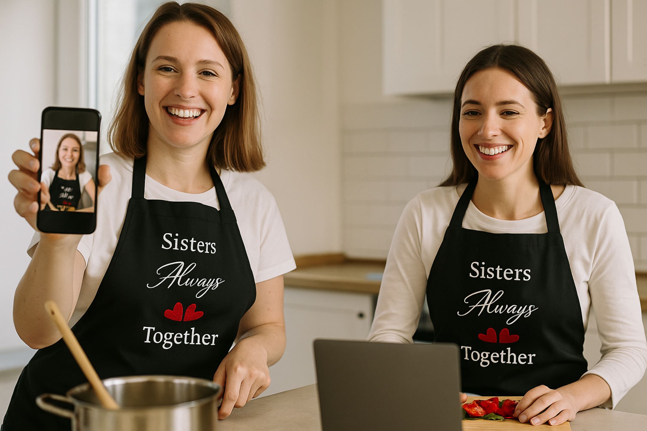 Sisters Who Cook Together, Stay Together – The Apron Bond