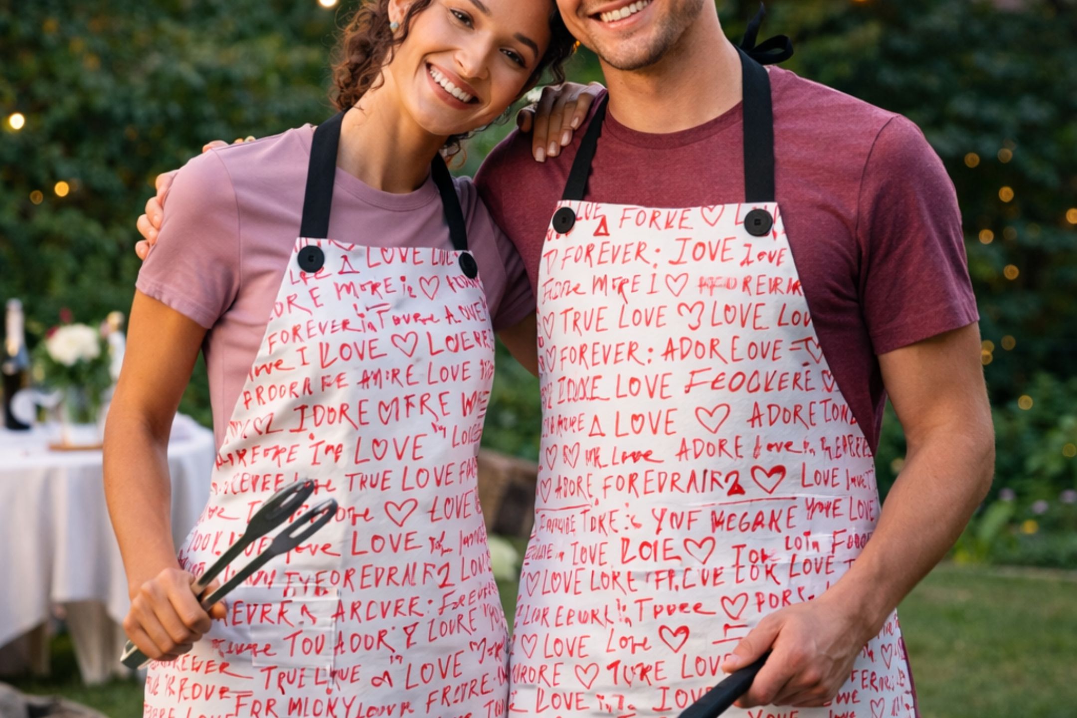A Valentine’s Day They’ll Never Forget -Couple Matching Apron Story