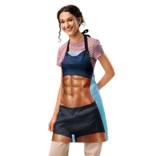 Funny Six Pack Abs Apron for Women | Realistic Muscle Grill & Kitchen Apron | BBQ, Birthday & Party Gift